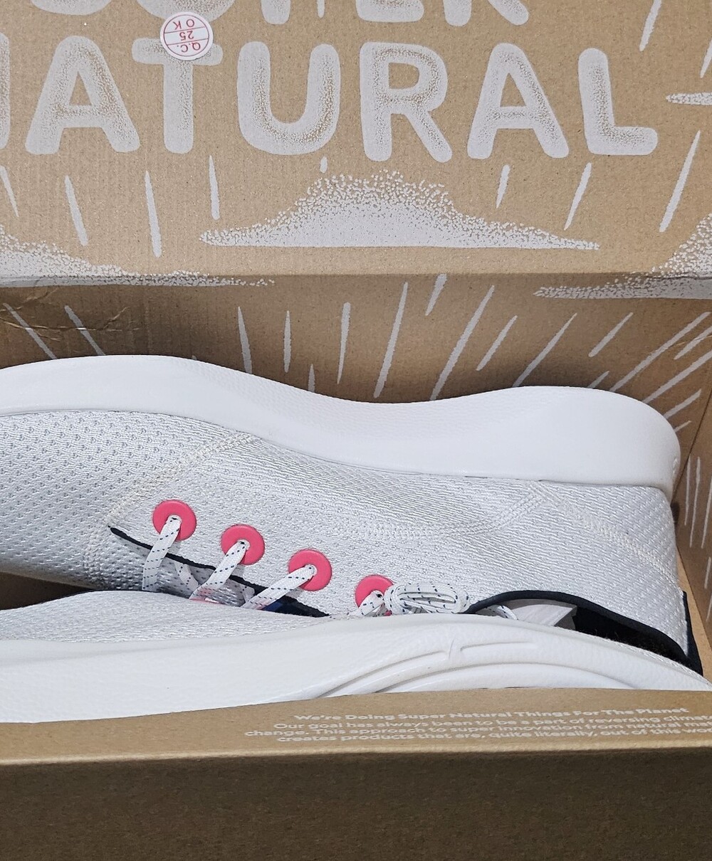 allbirds men's White Sneakers with Pink Eyelets